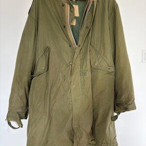 US ARMY M51 FISHTAIL PARKA COMPLETE 1952 Large W LINER